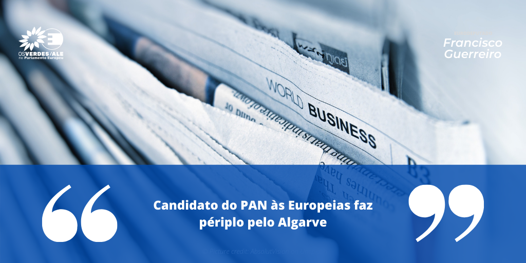 Sul Alentejo: 'Candidato do PAN às Europeias faz périplo pelo Algarve'