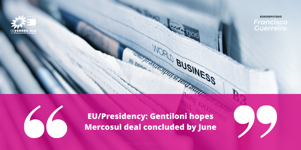 Macau business: 'EU/Presidency: Gentiloni hopes Mercosul deal concluded by June'