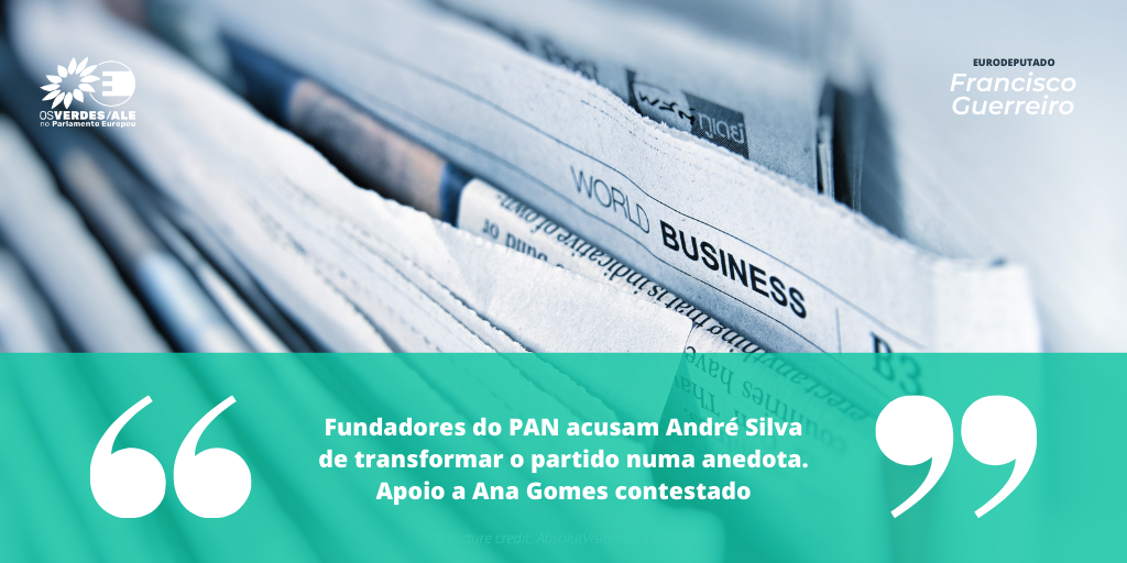 Expresso: 'Fundadores do PAN acusam André Silva de transformar o partido numa anedota. Apoio a Ana Gomes contestado'