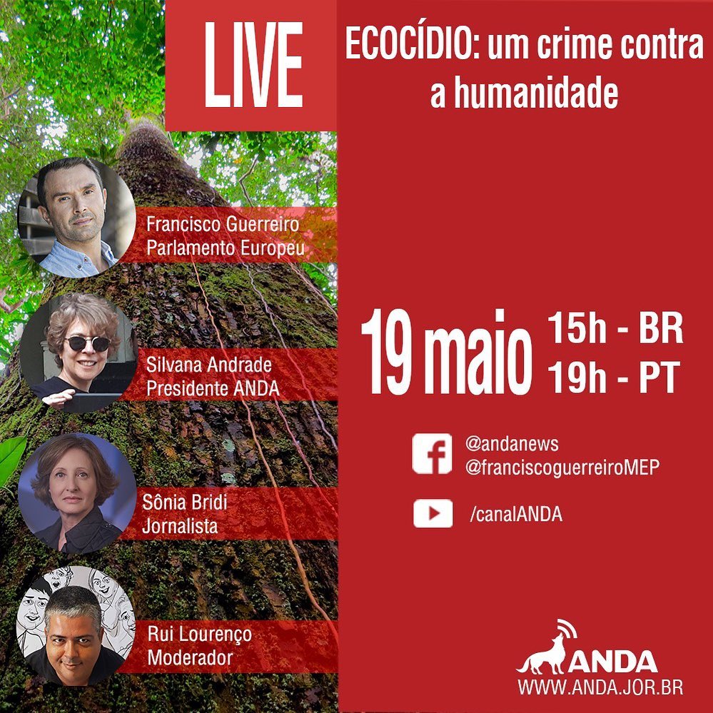 Guerreiro organizou o debate 'Ecocídio, um crime contra a humanidade'