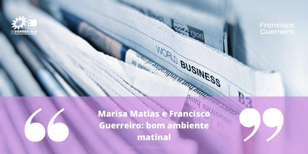 Jornal de Notícias: '1.º Encontros Improváveis -Marisa Matias e Francisco Guerreiro: bom ambiente matinal'