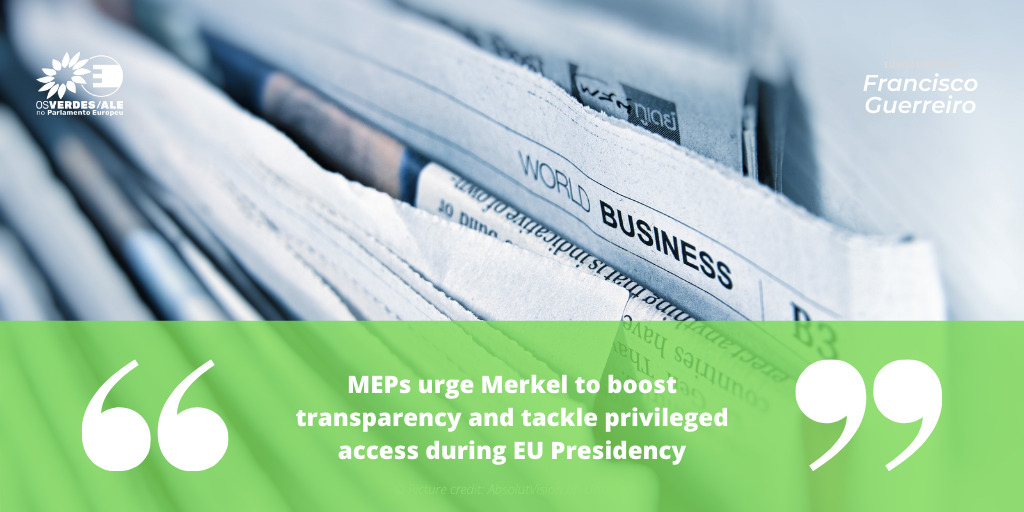 Corporate Europe Observatory: 'MEPs urge Merkel to boost transparency and tackle privileged access during EU Presidency'