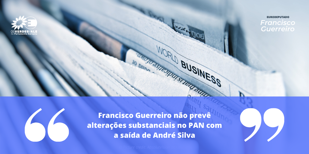 Público: 'Francisco Guerreiro não prevê alterações substanciais no PAN com a saída de André Silva'