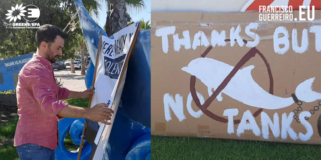 Eurodeputado Francisco Guerreiro marca presença na manifestação da ONG Empty The Tanks no Zoomarine