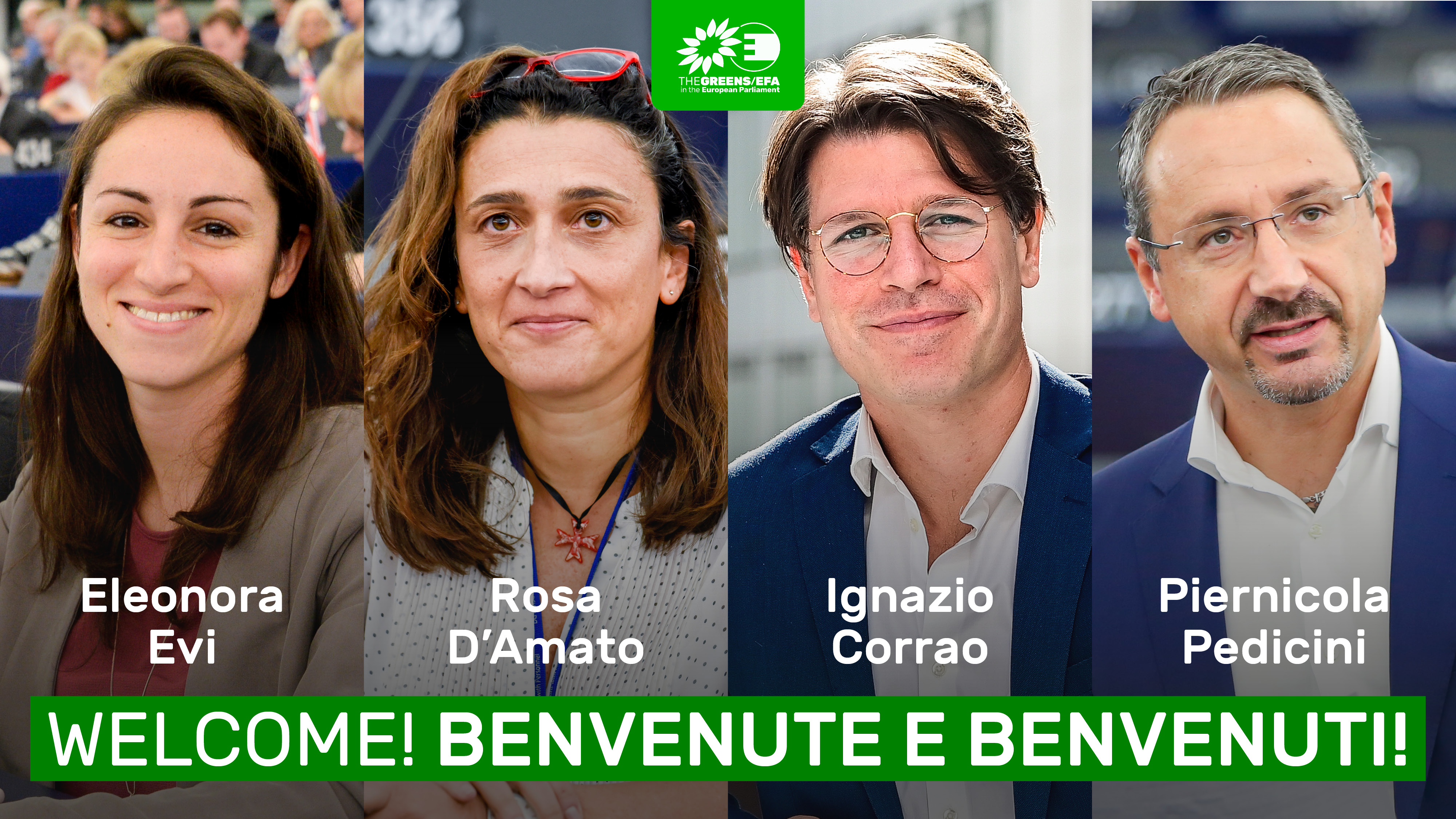 Grupo dos Verdes/ALE dá as boas-vindas a quatro deputados italianos