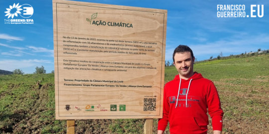 Eurodeputado Francisco Guerreiro participa em reflorestação de árvores autóctones em Loulé
